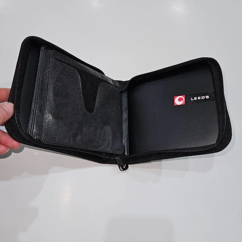 Ohio State University OSU Buckeyes Black CD Holder Case Travel Leed's ~ Holds 16